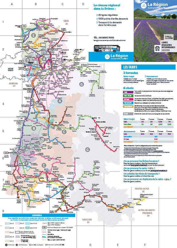 Plan de Transports region drome ardeche