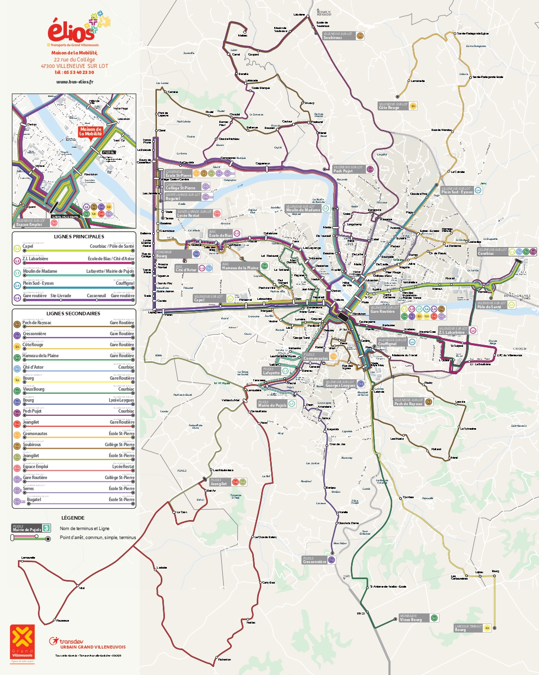 plan du reseau de transport elios villeneuve-sur-lot