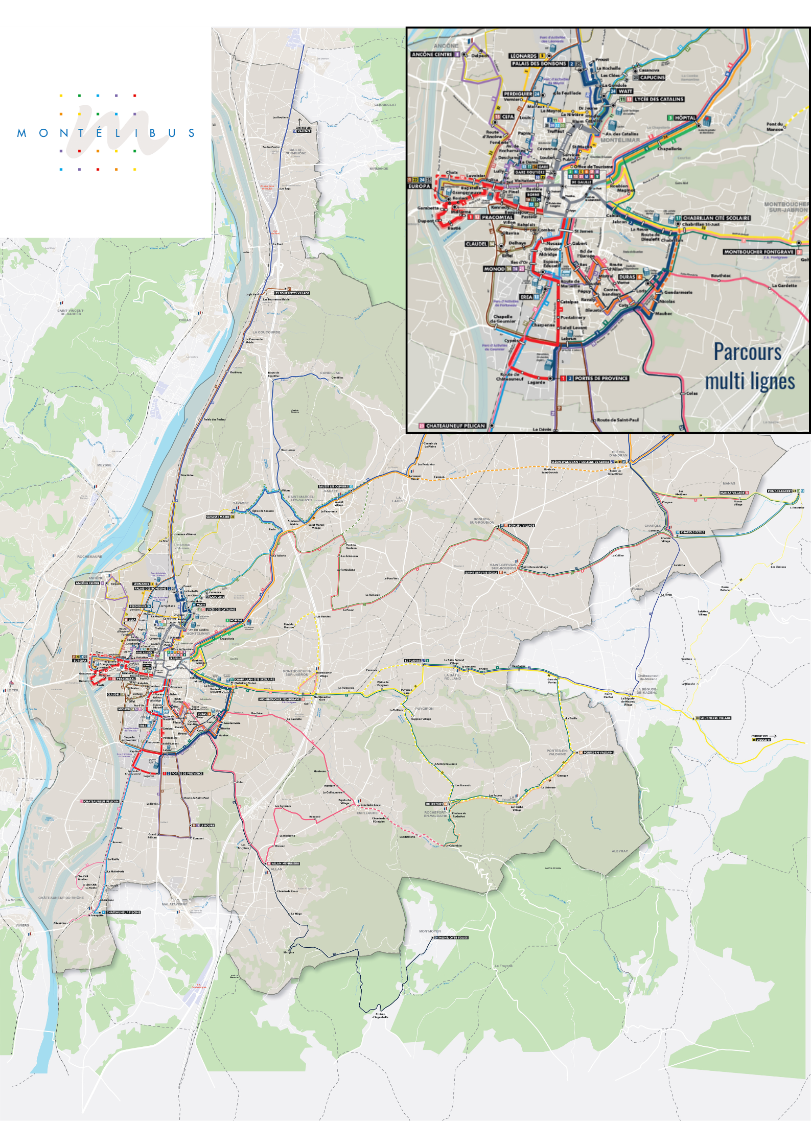 plan bus montélimar - montélibus