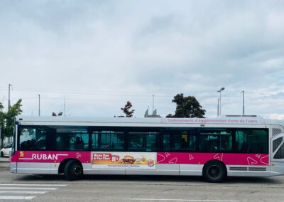 Burger King publicite bus porte de l isere