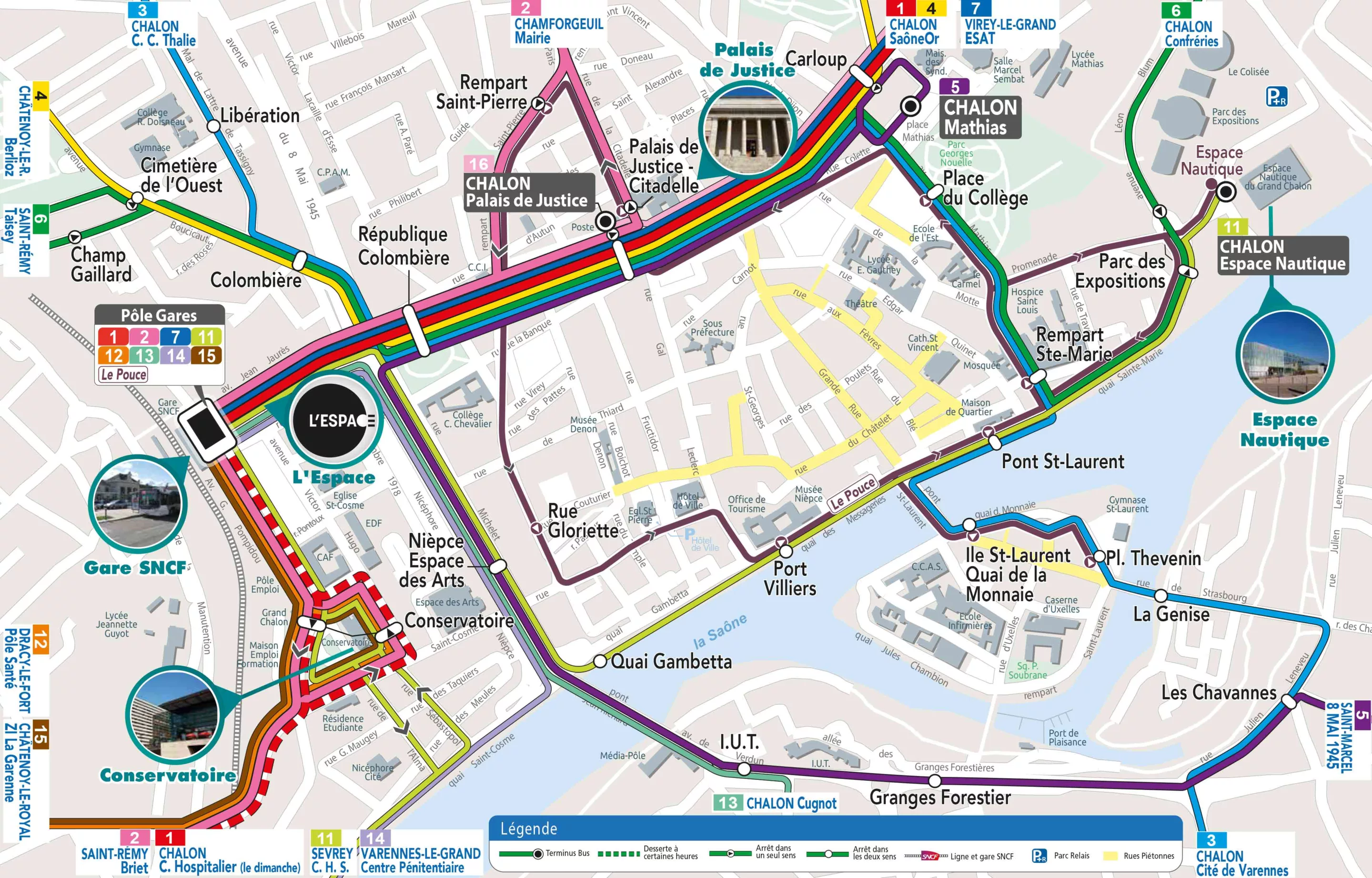 Plan Bus - Chalon sur Saône - Réseau ZOOM Plan Bus - Chalon sur Saône - Réseau ZOOM