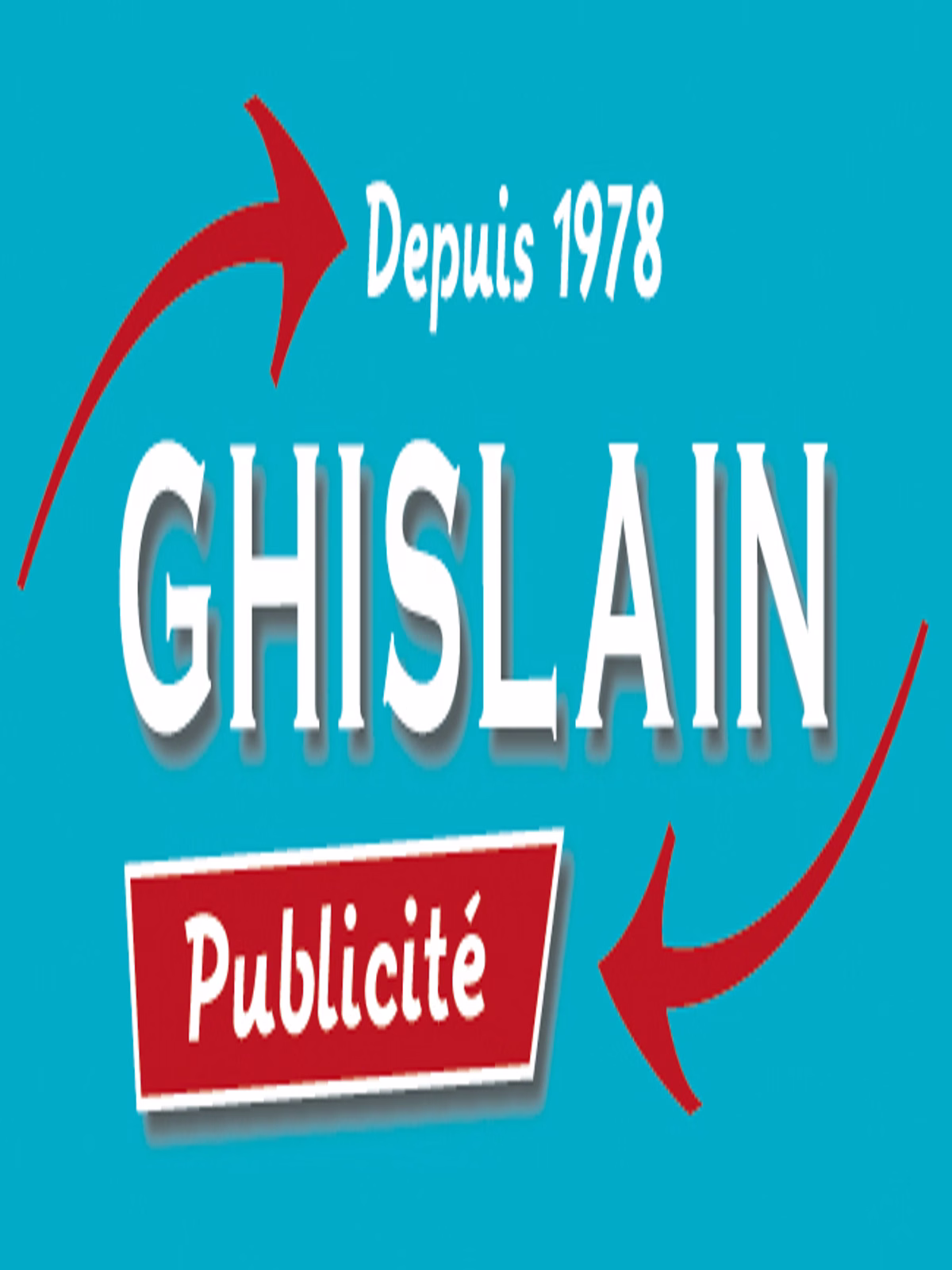 Logo Ghislain Publicité Le puy en Velay, partenaire poseur de Rue Media spécialisé dans la pose d'affiches et covering publicitaire sur bus dans la Haute-Loire.
