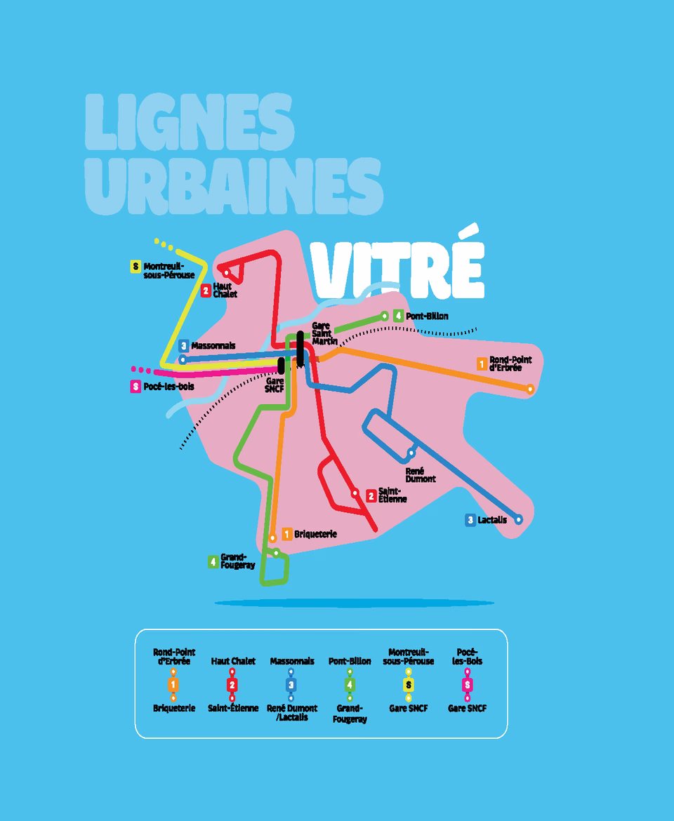 Plan Bus - Vitré - Réseau Mova